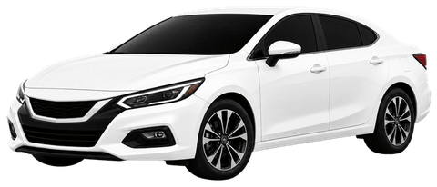 Coche sedan blanco para hasta 4 pasajeros